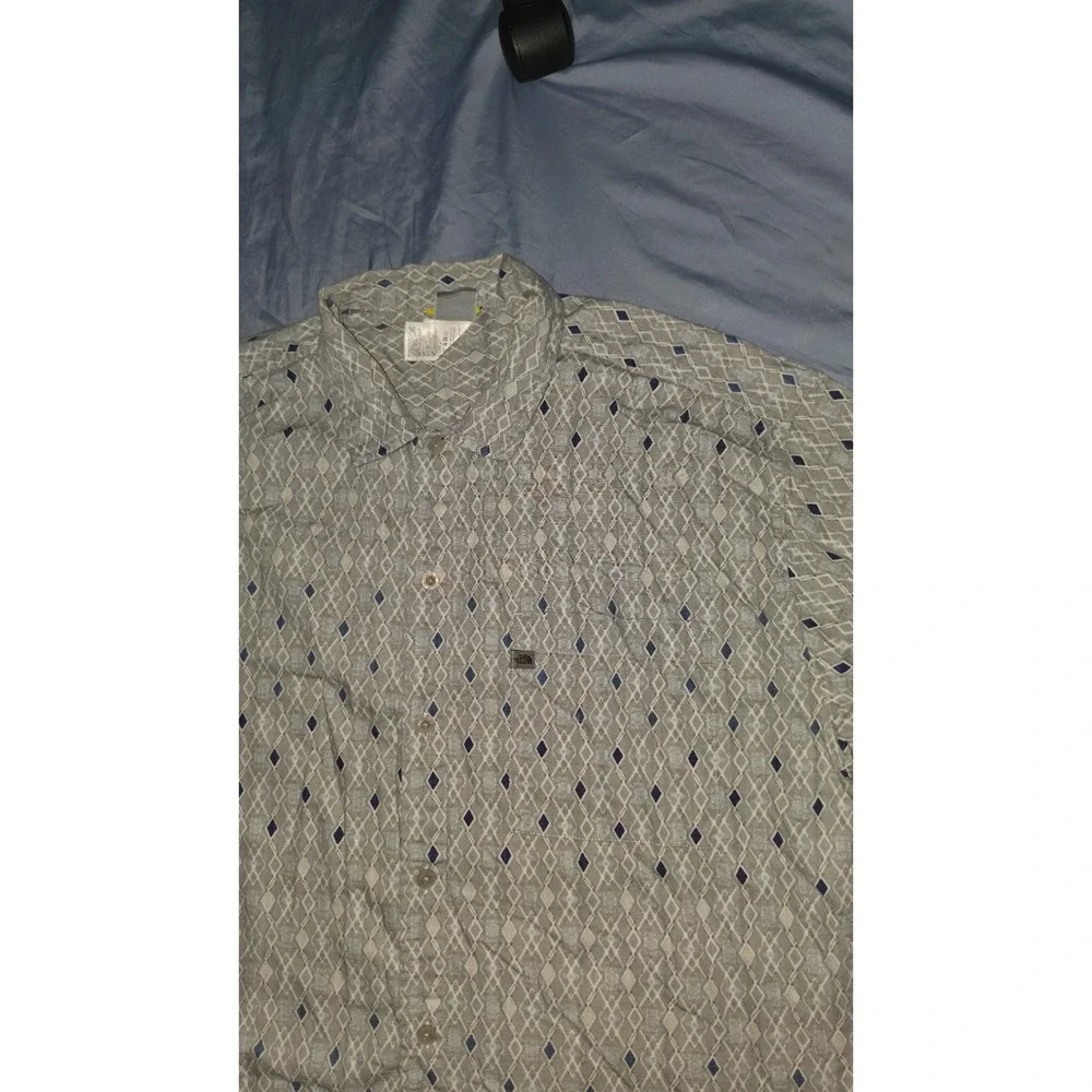 The North Face Mens A5 Series Short Sleeve Geometric Print Camp Shirt Size XL